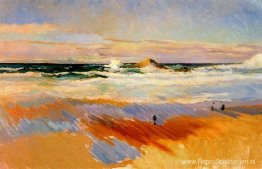 Strand van Biarritz, Frankrijk Strand van Biarritz, Frankrijk