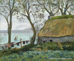 Een huisje met rieten dak in Douarnenez Een huisje met rieten dak in Douarnenez