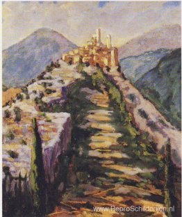 Uitzicht op het versterkte dorp Eze Uitzicht op het versterkte dorp Eze