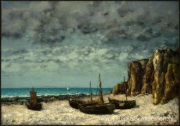 Boten op een strand, Etretat Boten op een strand, Etretat