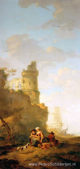 Italiaans landschap met ruïne Italiaans landschap met ruïne