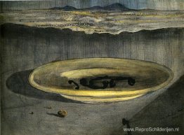 Landschap met telefoons op een bord Landschap met telefoons op een bord
