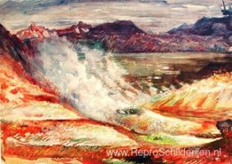 Mount Námafjall in Noord-IJsland Mount Námafjall in Noord-IJsland