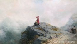 Dante toont de kunstenaar in de ongewone wolken Dante toont de kunstenaar in de ongewone wolken