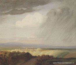 Onweersbuien boven de vallei Onweersbuien boven de vallei