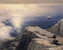 Een rotsachtig kustlandschap in de Egeïsche Zee Een rotsachtig kustlandschap in de Egeïsche Zee