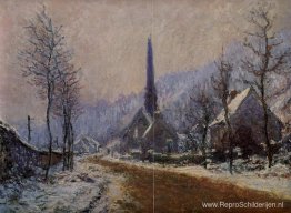 Kerk in Jeufosse, sneeuwweer Kerk in Jeufosse, sneeuwweer