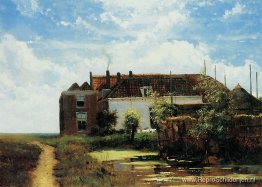 Boerderij aan kanaal in polder Boerderij aan kanaal in polder