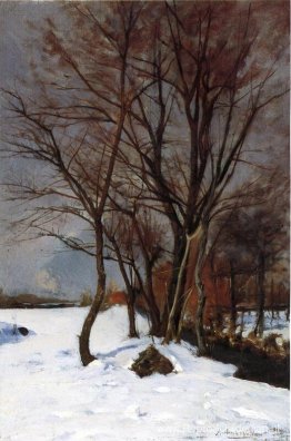 Winterlandschap met stroom Winterlandschap met stroom
