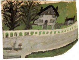 Landschap met een huis en bomen Landschap met een huis en bomen