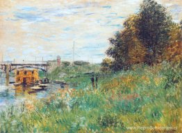 De oevers van de Seine bij de Argenteuilbrug De oevers van de Seine bij de Argenteuilbrug