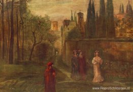 Dante's ontmoeting met Beatrice Dante's ontmoeting met Beatrice