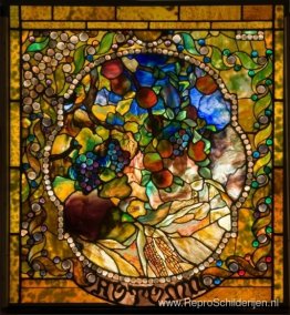 Herfstpaneel uit het Vier Seizoenen-raam Herfstpaneel uit het Vier Seizoenen-raam