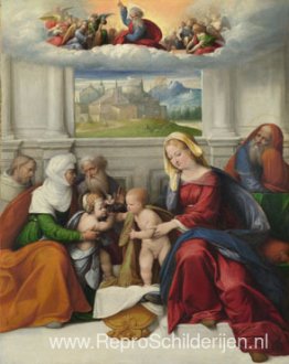 De Heilige Familie met heiligen De Heilige Familie met heiligen