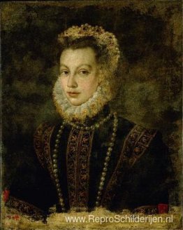 Portret van koningin Elisabeth van Spanje Portret van koningin Elisabeth van Spanje