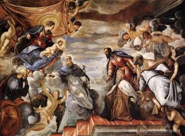 Doge Nicolò da Ponte roept de bescherming van de Maagd op Doge Nicolò da Ponte roept de bescherming van de Maagd op