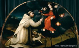 Sint Dominicus ontvangt de rozenkrans Sint Dominicus ontvangt de rozenkrans