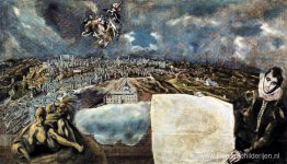 Uitzicht en plattegrond van Toledo Uitzicht en plattegrond van Toledo