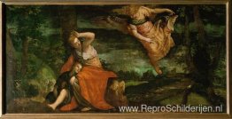 De engel verschijnt aan Hagar in de woestijn De engel verschijnt aan Hagar in de woestijn