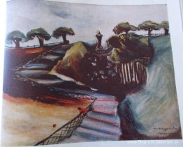 Park aflopend richting Harlem, New York Park aflopend richting Harlem, New York