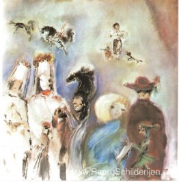 Scène met twee gezichten Scène met twee gezichten