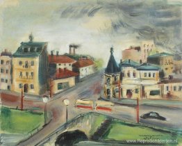 Uitzicht vanuit het atelier van de kunstenaar Uitzicht vanuit het atelier van de kunstenaar