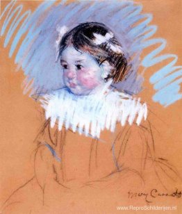 Buste van Ellen met strikken in het haar Buste van Ellen met strikken in het haar