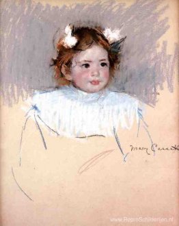 Ellen met strikken in haar haar, naar rechts kijkend Ellen met strikken in haar haar, naar rechts kijkend