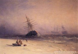 Het scheepswrak op de Noordzee Het scheepswrak op de Noordzee