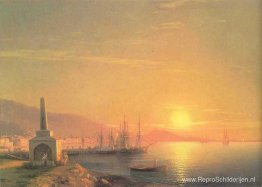 De zonsopgang in Feodosiya De zonsopgang in Feodosiya