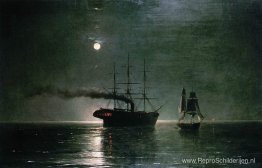 Schepen in de stilte van de nacht Schepen in de stilte van de nacht