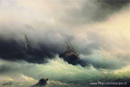 Schepen in een storm Schepen in een storm