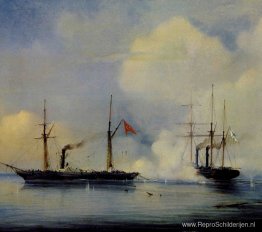 Actie tussen de Russische stoomfregat Vladimir en het Turkse sto Actie tussen de Russische stoomfregat Vladimir en het Turkse sto