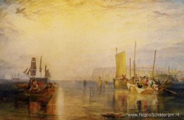 Zonsopgang, wijtingvisserij in Margate Zonsopgang, wijtingvisserij in Margate