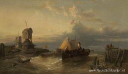 Dordrecht, Nederland. Vissersboten Dordrecht, Nederland. Vissersboten