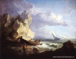 Kust met vissers Kust met vissers