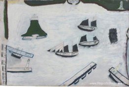 Mount's Bay met vier vuurtorens Mount's Bay met vier vuurtorens