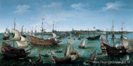 De aankomst in Vlissingen van Frederik V, keurvorst van de Palts De aankomst in Vlissingen van Frederik V, keurvorst van de Palts