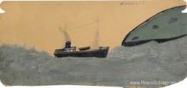 Motorschip nabij Land Motorschip nabij Land