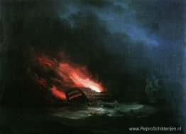 Brandend schip (de aflevering van de Russisch-Turkse oorlog) Brandend schip (de aflevering van de Russisch-Turkse oorlog)