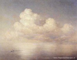 Wolken boven een kalme zee Wolken boven een kalme zee