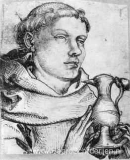 Buste van een monnik die assisteert bij de communie Buste van een monnik die assisteert bij de communie