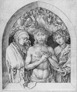 De man van smarten met de Maagd Maria en Johannes de Evangelist De man van smarten met de Maagd Maria en Johannes de Evangelist