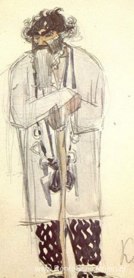 Kudma, de tovenaar (kostuumontwerp voor de opera "The Enchantres Kudma, de tovenaar (kostuumontwerp voor de opera "The Enchantres