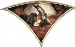 Plafond Sixtijnse Kapel: David en Goliath Plafond Sixtijnse Kapel: David en Goliath