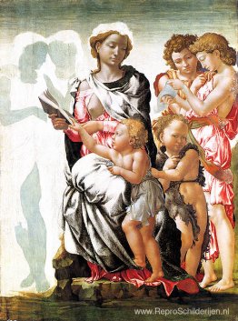 De Maagd en het Kind met Sint-Jan en Engelen (Manchester Madonna De Maagd en het Kind met Sint-Jan en Engelen (Manchester Madonna