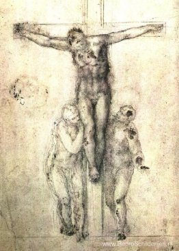 Studie van "Christus aan het kruis tussen de Maagd en Johannes d Studie van "Christus aan het kruis tussen de Maagd en Johannes d