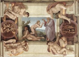 Plafond Sixtijnse Kapel: Schepping van Eva Plafond Sixtijnse Kapel: Schepping van Eva