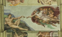 Plafond Sixtijnse Kapel: Schepping van Adam Plafond Sixtijnse Kapel: Schepping van Adam