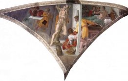 Plafond Sixtijnse Kapel: De straf van Haman Plafond Sixtijnse Kapel: De straf van Haman